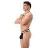 Barcode Berlin Harnais élastique Bottom Noir-Blanc
